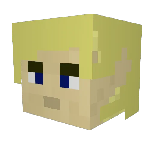 Hypith Minecraft avatar head, 3D render