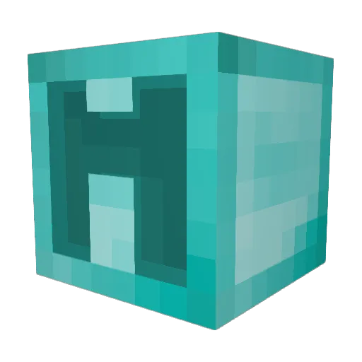 HypixelPlay Minecraft avatar head, 3D render
