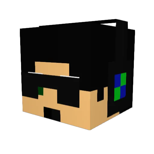 Hypixelegend Minecraft avatar head, 3D render