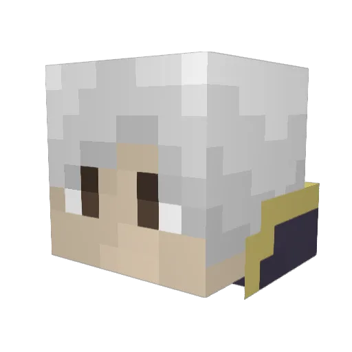 Hypixelian Minecraft avatar head, 3D render