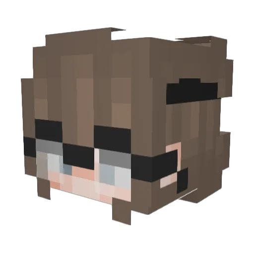 Hypixkle Minecraft avatar head, 3D render