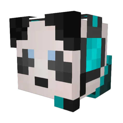 Hypn0fish Minecraft avatar head, 3D render