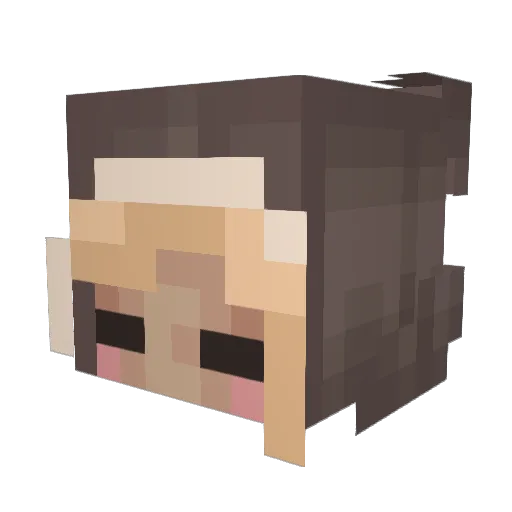HypnoHeart Minecraft avatar head, 3D render