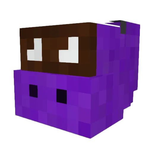 HypnoHippo Minecraft avatar head, 3D render