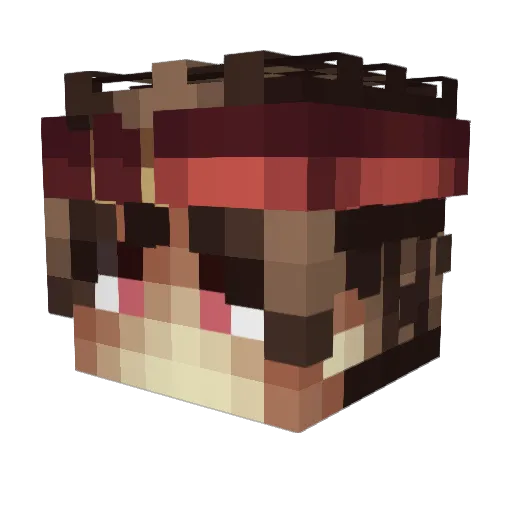 Hypnokri Minecraft avatar head, 3D render