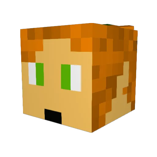 Hypnose51 Minecraft avatar head, 3D render