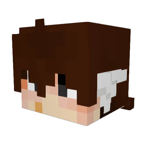 Hypnosic Minecraft avatar head, 3D render
