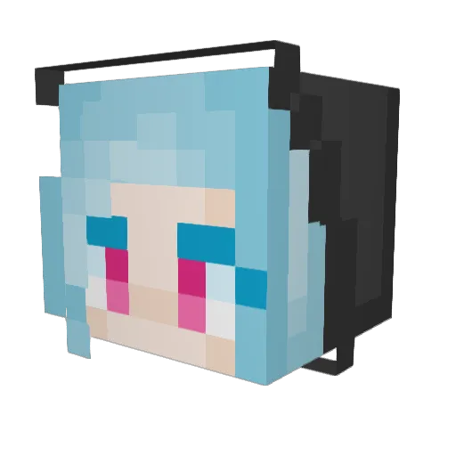 HypnoticLaura Minecraft avatar head, 3D render