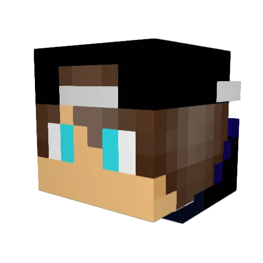 Hypnoticxd Minecraft avatar head, 3D render