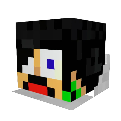 Hypnotized22 Minecraft avatar head, 3D render