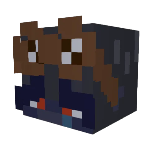 HypoAcro Minecraft avatar head, 3D render