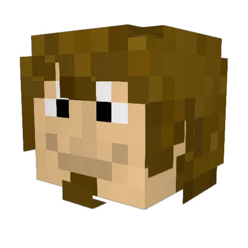 Hypogeal Minecraft avatar head, 3D render