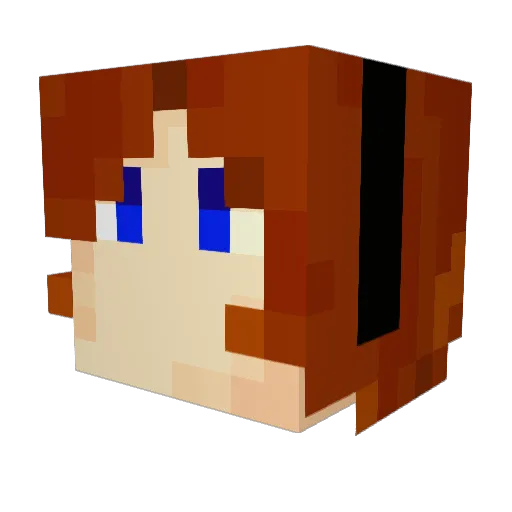 Hypophyse Minecraft avatar head, 3D render