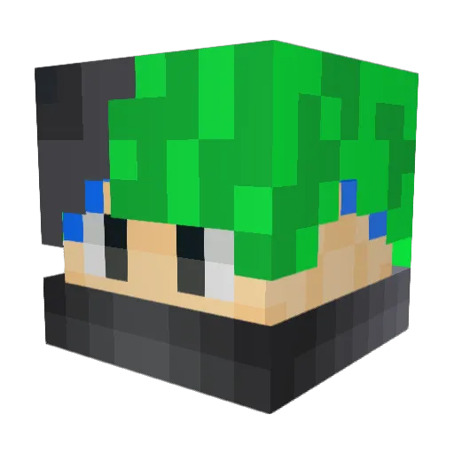 Hypoxis Minecraft avatar head, 3D render