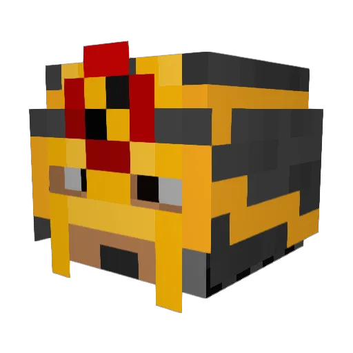 Hypoxx Minecraft avatar head, 3D render