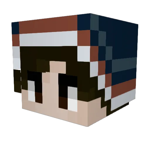Hyquix Minecraft avatar head, 3D render