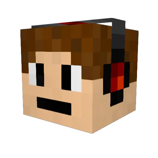 Hyreng Minecraft avatar head, 3D render