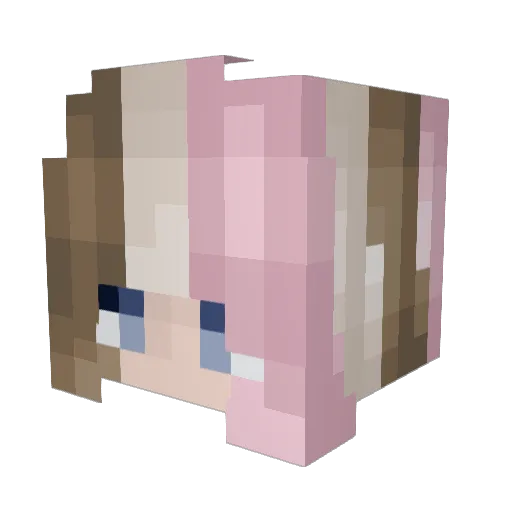 Hyrikke Minecraft avatar head, 3D render