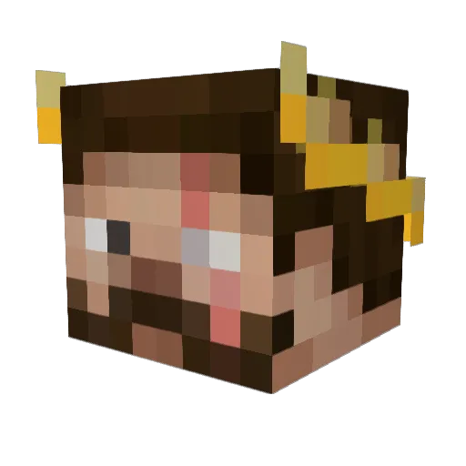 Hyrioo Minecraft avatar head, 3D render