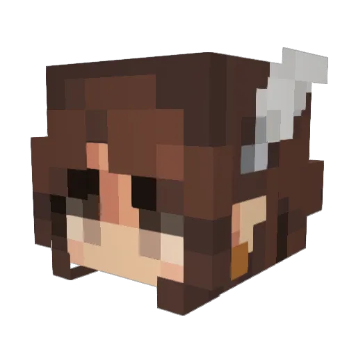 Hyrmonia Minecraft avatar head, 3D render