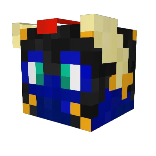 Hyrodus Minecraft avatar head, 3D render