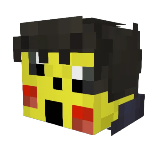 Hyrowy Minecraft avatar head, 3D render