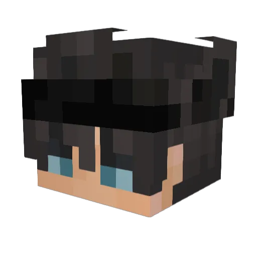 Hyrtrix Minecraft avatar head, 3D render
