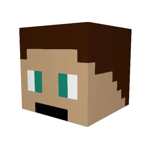 HyruleWarrior35 Minecraft avatar head, 3D render