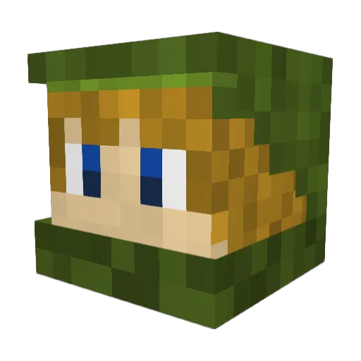 HyruleWarrior86 Minecraft avatar head, 3D render