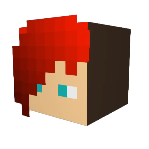 HyrulesHeroine Minecraft avatar head, 3D render