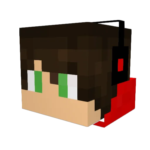Hyspix Minecraft avatar head, 3D render