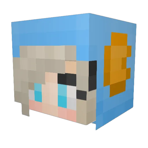 Hyssa Minecraft avatar head, 3D render