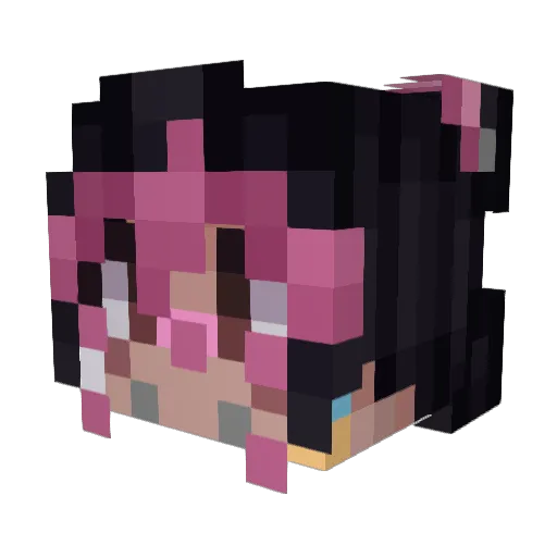 Hyst3ri4 Minecraft avatar head, 3D render