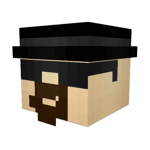 HysteroCrate Minecraft avatar head, 3D render
