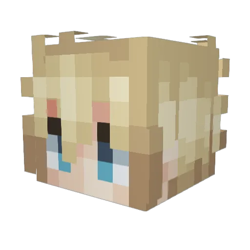 Hysuka Minecraft avatar head, 3D render