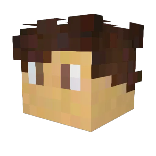 Hythaz Minecraft avatar head, 3D render