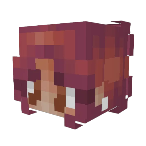 Hythene Minecraft avatar head, 3D render