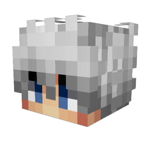 Hythex Minecraft avatar head, 3D render