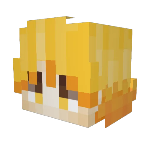 Hytornic Minecraft avatar head, 3D render