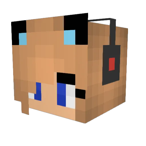 Hytrox Minecraft avatar head, 3D render