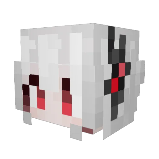 HyuXL Minecraft avatar head, 3D render