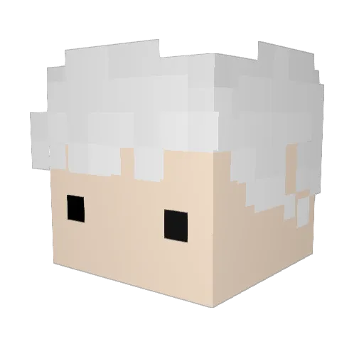 Hyu_gin Minecraft avatar head, 3D render