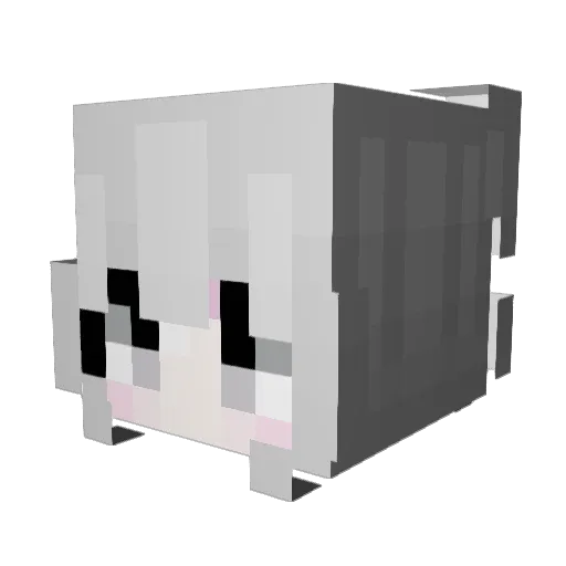 Hyuat Minecraft avatar head, 3D render