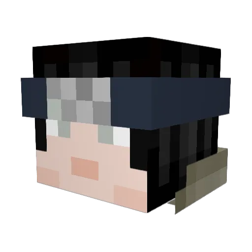 Hyuga18 Minecraft avatar head, 3D render
