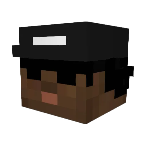 Hyugas Minecraft avatar head, 3D render