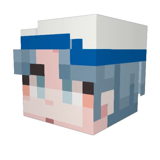 Hyuk87 Minecraft avatar head, 3D render