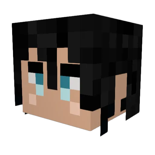 Hyukie Minecraft avatar head, 3D render