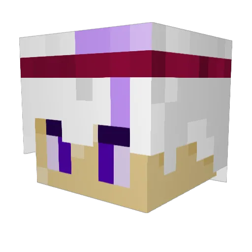 Hyukui Minecraft avatar head, 3D render