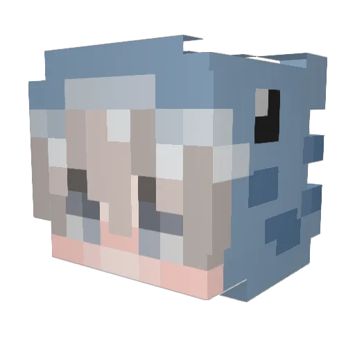 Hyun0530 Minecraft avatar head, 3D render