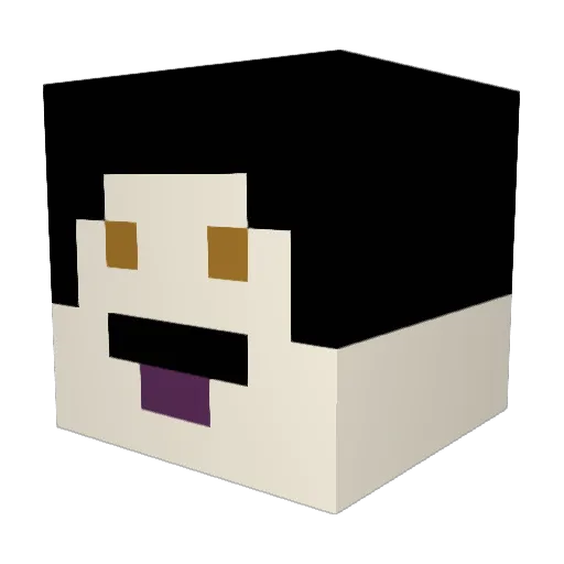 Hyun3x Minecraft avatar head, 3D render